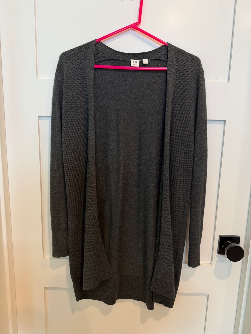 NWOT GAP Charcoal Open-Front Long Cardigan